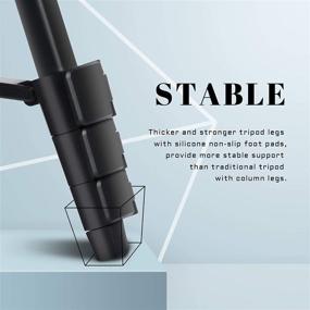 img 1 attached to 📸 Apeocose 55-inch Cell Phone Tripod with 3-Way Head, Wireless Remote, and Lightweight Laser Level/Camera Tripod - 360 Degree Rotatable Phone Mount, iPhone Stand for Video Recording, Photography, Vlogging