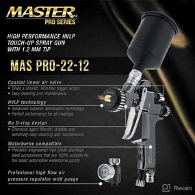 img 3 attached to 🎨 Master Pro 22 Series HVLP Touch Up Spray Gun: Precision Detail Paint Sprayer with Air Pressure Regulator Gauge - Ideal for Spot and Panel Repairs, Door Jambs - Perfect for Auto Basecoats and Clearcoats