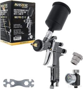 img 4 attached to 🎨 Master Pro 22 Series HVLP Touch Up Spray Gun: Precision Detail Paint Sprayer with Air Pressure Regulator Gauge - Ideal for Spot and Panel Repairs, Door Jambs - Perfect for Auto Basecoats and Clearcoats