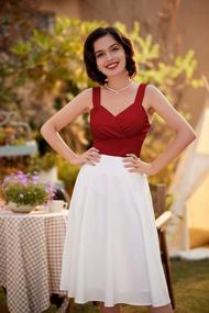img 3 attached to 1950S Pinup Style Vintage Wrap Tank Top With Adjustable Straps And V-Neck For Women In Summer