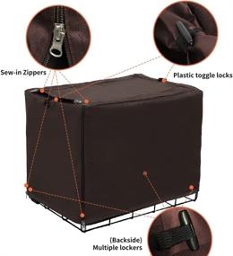 img 1 attached to Seamander Dog Crate Cover - Durable Polyester Kennel Cover for 18-48 inch Wire Crates (22 Inch, Brown) - Universal Fit