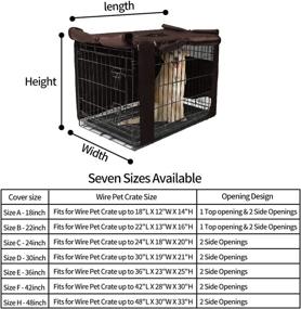 img 3 attached to Seamander Dog Crate Cover - Durable Polyester Kennel Cover for 18-48 inch Wire Crates (22 Inch, Brown) - Universal Fit