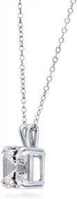 img 3 attached to Sparkling Elegance With BERRICLE'S 3Ct Asscher Cut CZ Pendant Necklace For Women