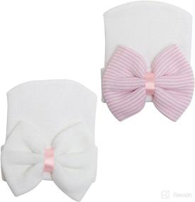 img 4 attached to 👶 JustMyDress JB63: Adorable Newborn Baby Hospital Cap with Bowknot - Perfect Toddler Infant Hat & Baby Beanie Caps