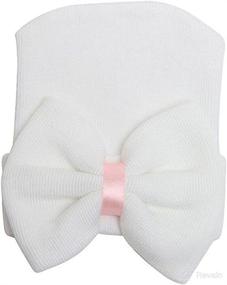 img 3 attached to 👶 JustMyDress JB63: Adorable Newborn Baby Hospital Cap with Bowknot - Perfect Toddler Infant Hat & Baby Beanie Caps