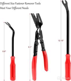 img 3 attached to 🔧 Axelect Clip Remover Tool Set: Fastener Removal Pliers Kit for Car Door Panel Dashboard Repair