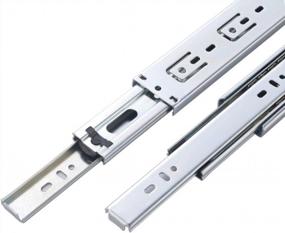 img 1 attached to 6 Pairs 12" Full Extension Side Mount Ball Bearing Sliding Drawer Slide, 10", 12", 14", 16", 18" & 20" Lengths