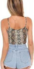 img 2 attached to Stylish And Trendy Leopard And Snake Print Camisole Crop Top With Adjustable Straps For Women, Ladies, And Teens - Queen.M
