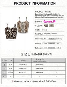 img 1 attached to Stylish And Trendy Leopard And Snake Print Camisole Crop Top With Adjustable Straps For Women, Ladies, And Teens - Queen.M