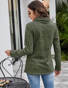 img 3 attached to Casual Chic: Romanstii Cowl Neck Long Sleeve Sweatshirts With Pockets For Women