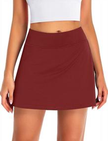img 4 attached to Women'S High Waisted Tennis Skirt Workout Sports Activewear With Pockets Shorts Athletic Golf Running Skort