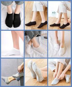 img 3 attached to Womens Low-Cut Non-Slip No-Show Socks For Boats And Flats - Available In Packs Of 3 To 15 Pairs