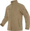 water-resistant softshell jacket for men with tactical style, fleece lining, and 6 zippered pockets - magnivit logo