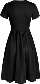 img 1 attached to OUGES Women'S V Neck Button Down Skater Dress With Pockets - Stylish & Comfortable