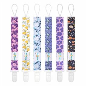 img 4 attached to 6-Pack Babygoal Floral Pacifier Clips For Boys And Girls - Fits Most Pacifiers, Teethers, And Toys. Binky Holder And Leash - Perfect Gift For Parents! (#6PB21)