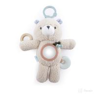 🧸 ingenuity premium soft plush travel activity toy with wooden teethers - nate the teddy bear: perfect for newborns and beyond! logo