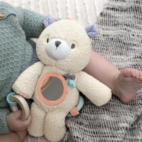 img 3 attached to 🧸 Ingenuity Premium Soft Plush Travel Activity Toy with Wooden Teethers - Nate The Teddy Bear: Perfect for Newborns and Beyond!