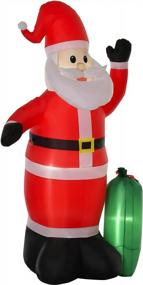 img 4 attached to 8Ft Inflatable Santa Claus With Toy Bag And LED Lights: Outdoor Christmas Decoration By HOMCOM