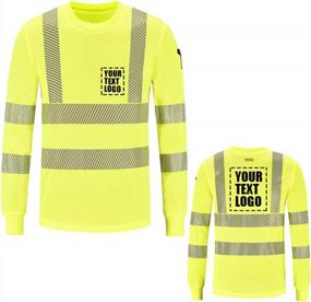 img 4 attached to Make A Bold Statement With AYKRM'S High Visibility Reflective Safety Shirt - Personalized Logo Long Sleeve Shirts For Men