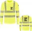 make a bold statement with aykrm's high visibility reflective safety shirt - personalized logo long sleeve shirts for men logo