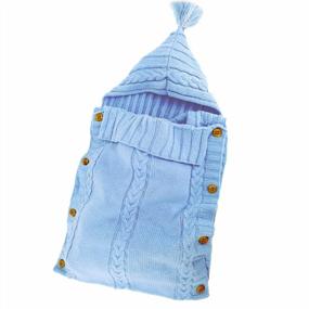 img 3 attached to Cozy Knit Baby Swaddle Blanket For A Peaceful Sleep - XMWEALTHY Newborn Sleeping Bag