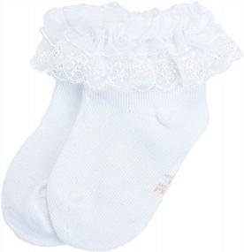 img 1 attached to Baby Girls Princess Frilly Lace Ruffle Socks 3 Pack 0-12 Months