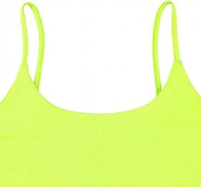 img 1 attached to Neon Crop Tops With Buckle - Active Wear For Women'S Summer Fashion By Abardsion