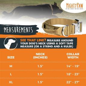 img 3 attached to Mighty Paw Tactical Dog Collar: Heavy Duty Pet Training Collar with Handle for Maximum Control. Weatherproof Polyester & Metal Buckle for Medium to Extra Large K9s