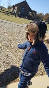 img 7 attached to 🧢 Stay Warm and Stylish with Moon Kitty Boys Winter Hats - Kids Nylon Russian/Aviator Winter Earflap Cap