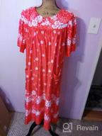 img 1 attached to Women'S Short Sleeve House Dress Mumu Lounge Nightgown With Pockets, S-XXL review by David Flores