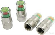 🔧 isaddle 36 psi 2.4 bar car tire pressure monitoring valve cap sensor indicator 3 color eye alert, set of 4 логотип