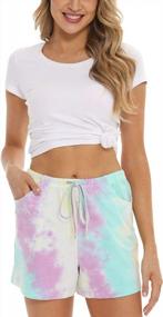 img 3 attached to Cozy Drawstring Pajama Shorts For Women - Soft Lounge Sleepwear Bottoms By EISHOPEER