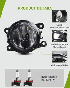 img 1 attached to Upgrade Your Ride: Fog Lights Compatible With CR-V, Pilot, Sentra SE-R, Ford Ranger STX & RDX Models