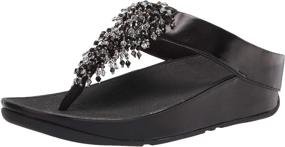 img 4 attached to Women'S Beaded Toe-Post Sandals From FitFlop Rumba - Stylish And Comfortable