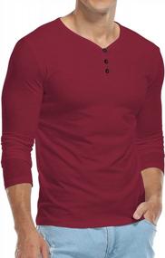 img 3 attached to Stylish And Comfortable: Men'S Plain Cotton Henley T-Shirts With Buttons