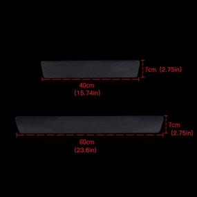 img 3 attached to 🚗 GZRUICA Universal Car Door Sill Plate Protectors - Entry Guard Scuff Cover Panel Step Protector, Welcome Pedal Cover, Carbon Fiber, 4pcs/Set