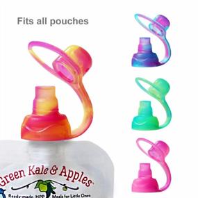 img 1 attached to ChooMee SnakPack Reusable Food Pouch 4 Pack ($2.25 Ea) 5 Oz Premium Double Zipper + 4 SoftSip Swirl Tops