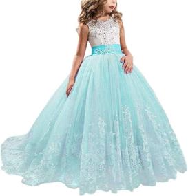 img 4 attached to NNJXD Princess Pageant Wedding Dresses Girls' Clothing ~ Dresses