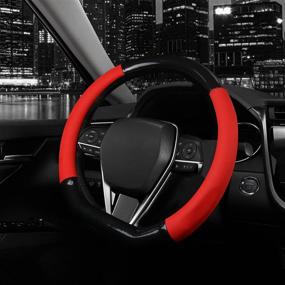 img 3 attached to D Shape Steering Wheel Cover Interior Accessories best for Steering Wheels & Accessories