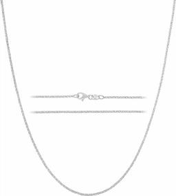 img 4 attached to Shine Bright With KISPER'S Diamond Cut Cable Link Chain Necklace - Elegant & High-Quality 925 Sterling Silver Jewelry Made In Italy For Women & Men