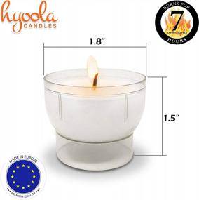 img 2 attached to 50-Pack White Unscented Votive Candles In Clear Plastic Cup - 7 Hour Burn Time | European Made By Hyoola Tea Lights