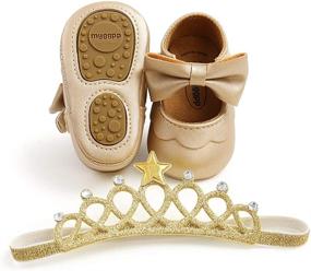 img 2 attached to XYLUIGI Bowknot Headband Princess Toddler Girls' Shoes and Flats
