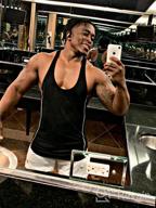 img 1 attached to Mens Y-Back Sleeveless Workout Tank Tops For Gym Bodybuilding Training review by Romas Pennington