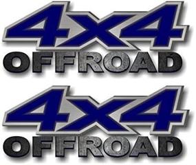 img 2 attached to 2-4X4 Offroad Brushed Print Effect Blue Vinyl 13&#34