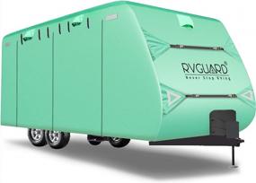 img 4 attached to RVGUARD Travel Trailer Cover: 500D Oxford Fabric Fits 24'-27' RV, UV Resistant, Quick Side Door Access & Maintenance Accessory Bag