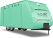 rvguard travel trailer cover: 500d oxford fabric fits 24'-27' rv, uv resistant, quick side door access & maintenance accessory bag logo