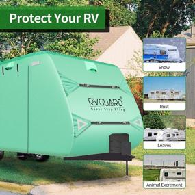 img 3 attached to RVGUARD Travel Trailer Cover: 500D Oxford Fabric Fits 24'-27' RV, UV Resistant, Quick Side Door Access & Maintenance Accessory Bag