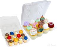 🧁 12-pack mini cupcake containers - 12 compartments, plastic disposable boxes логотип