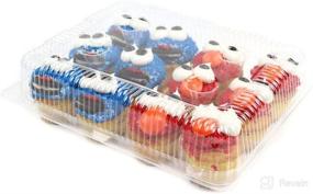 img 2 attached to 🧁 12-pack mini cupcake containers - 12 compartments, plastic disposable boxes