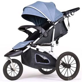 img 4 attached to 🛴 Foldable City Travel Jogging Stroller for Single Toddler - Compact Urban Ultralight Joggers Pram - Beby Carriage Pushchair - Stroller Travel System